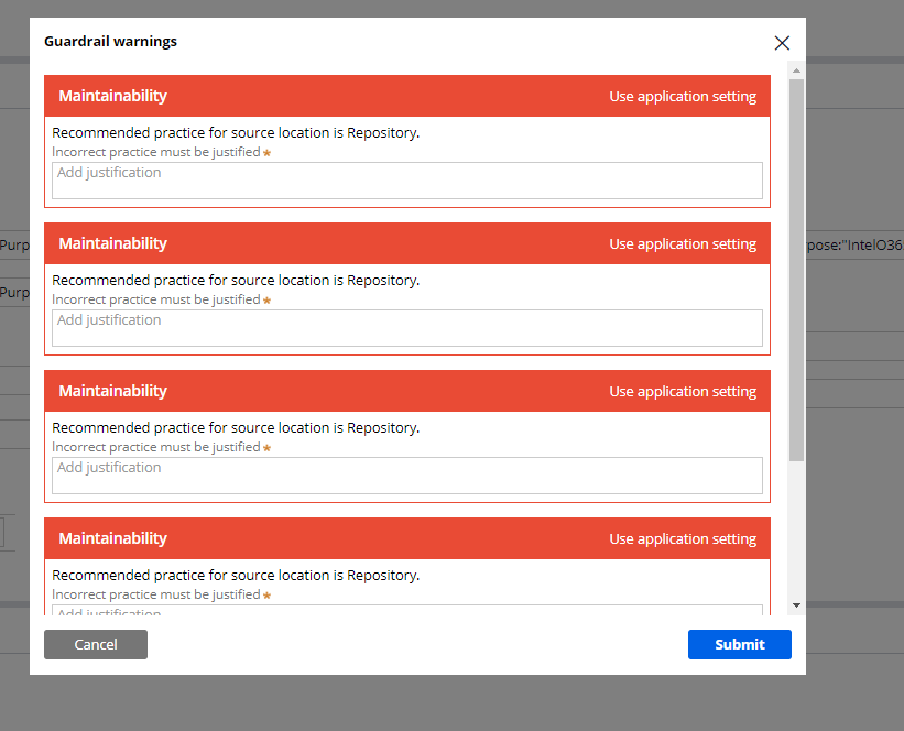 Guardrail warnings in Email Account Support Center